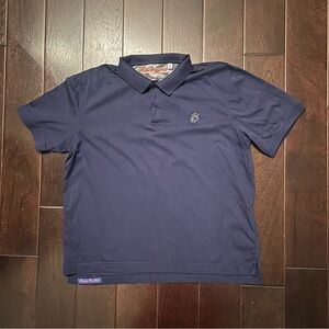 Robert Graham Shirt Classic Fit Skull Rose Skeleton Short Sleeve Blue Mens 2XL